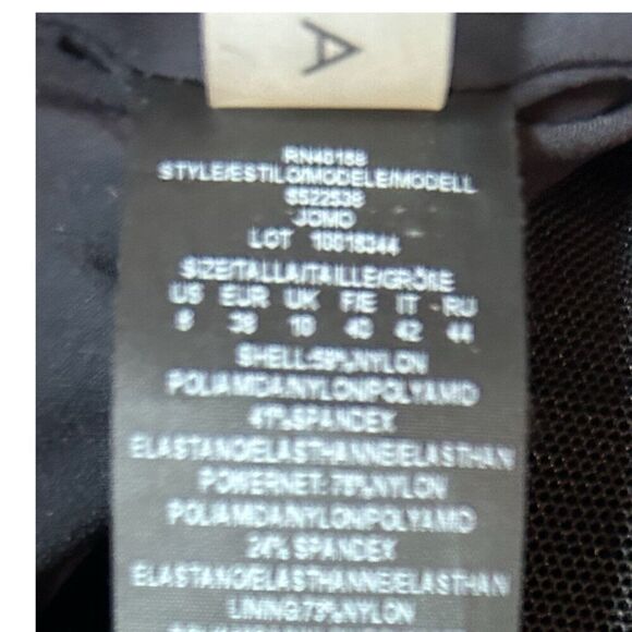 Amoressa Tankini Swim Top Sheer Front Panel Circle Detail Size Medium Black - Picture 12 of 16